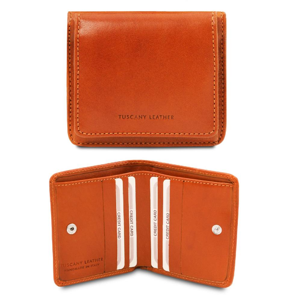 Tuscany Leather Esclusivo Portafogli in Pelle con Portamonete Vendita Calda