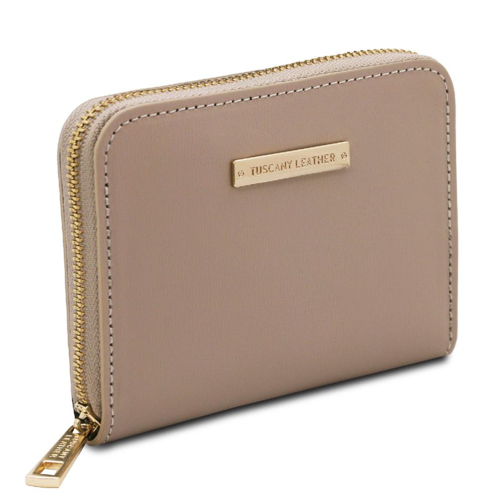 Tuscany Leather Esclusivo Portafogli in Pelle zip Around In Saldo