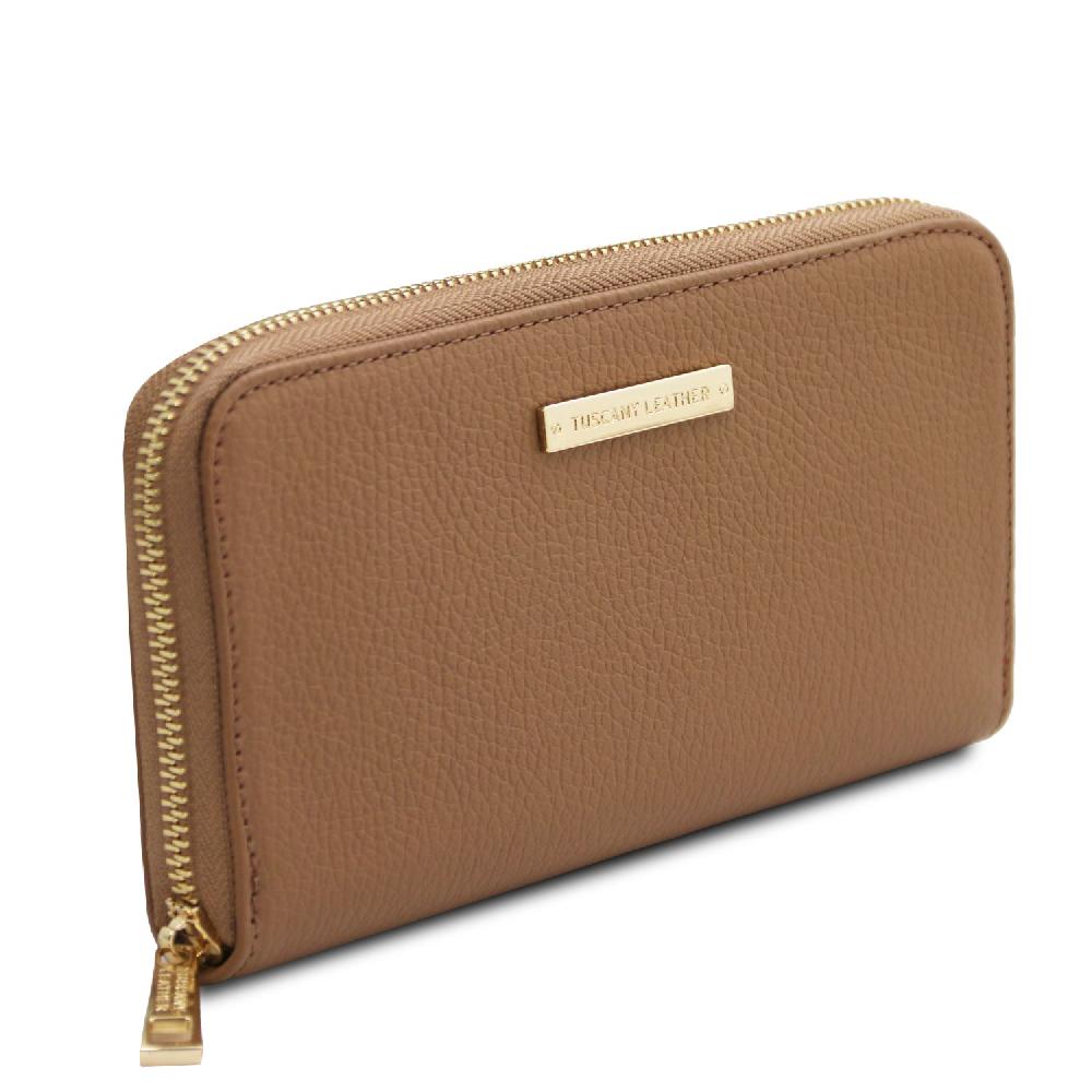 Tuscany Leather Esclusivo Portafogli in Pelle zip Around Italy