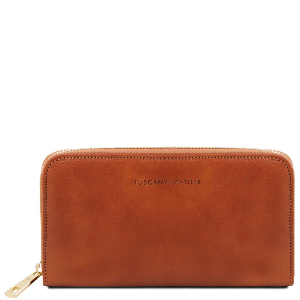 Tuscany Leather Esclusivo Portafogli in Pelle zip Around Pezzi Unici