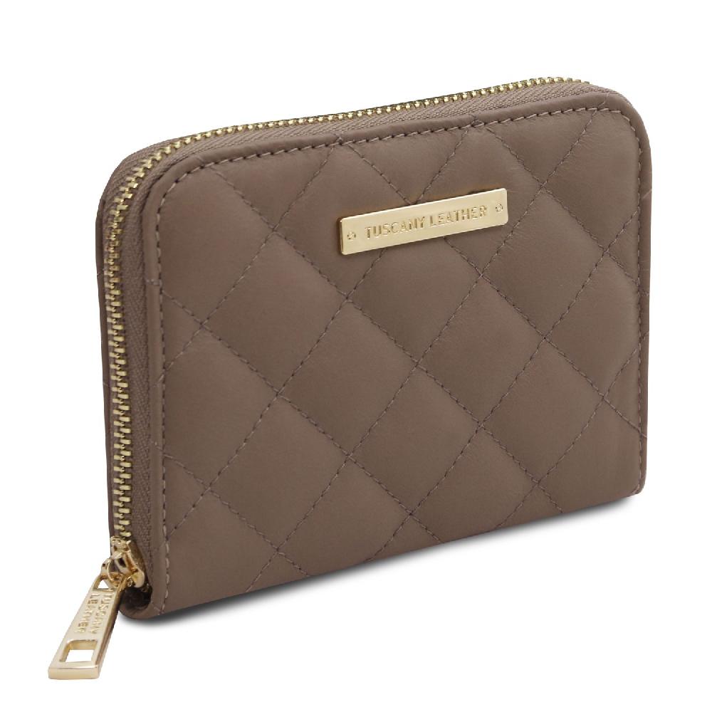 Tuscany Leather Esclusivo Portafogli in Pelle Morbida zip Around Consegna Veloce
