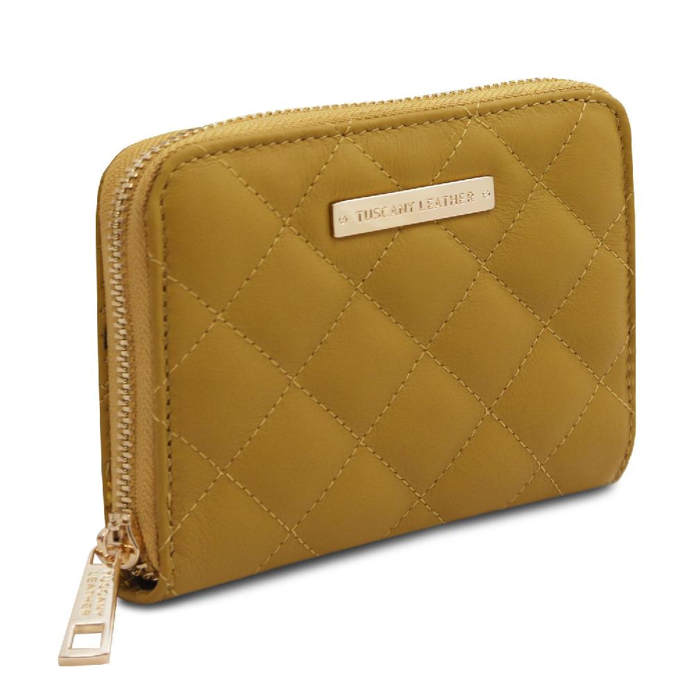 Tuscany Leather Esclusivo Portafogli in Pelle Morbida zip Around Shopping Online
