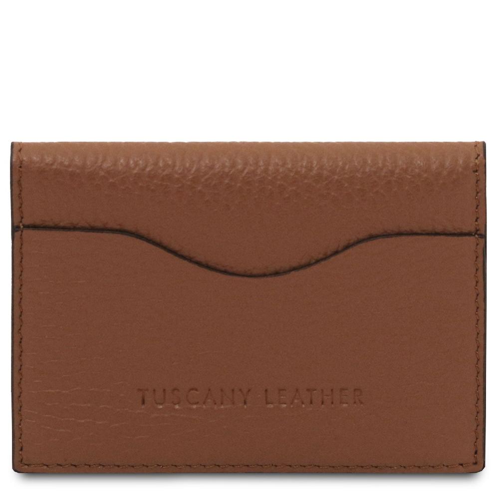 Tuscany Leather Porta Biglietti da Visita / Carte di Credito in Pelle Moda
