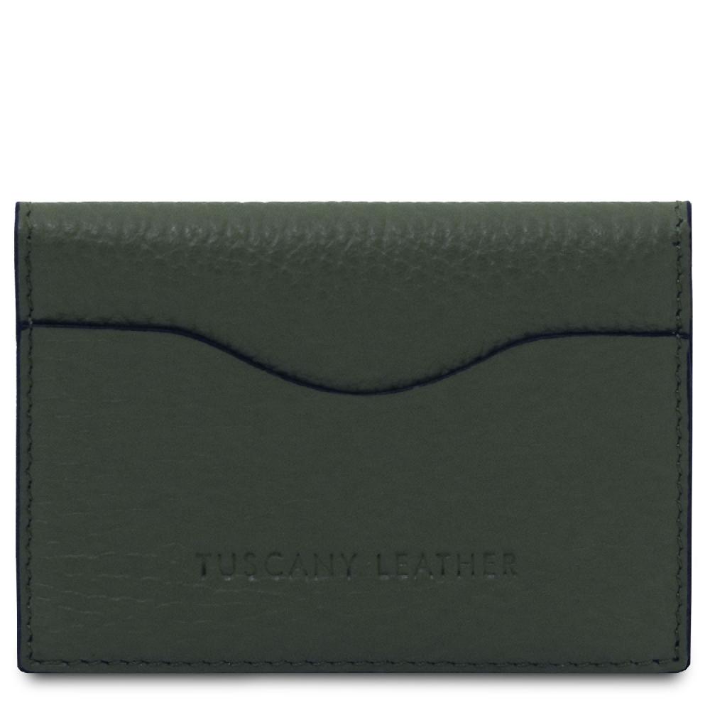Tuscany Leather Porta Biglietti da Visita / Carte di Credito in Pelle Italy