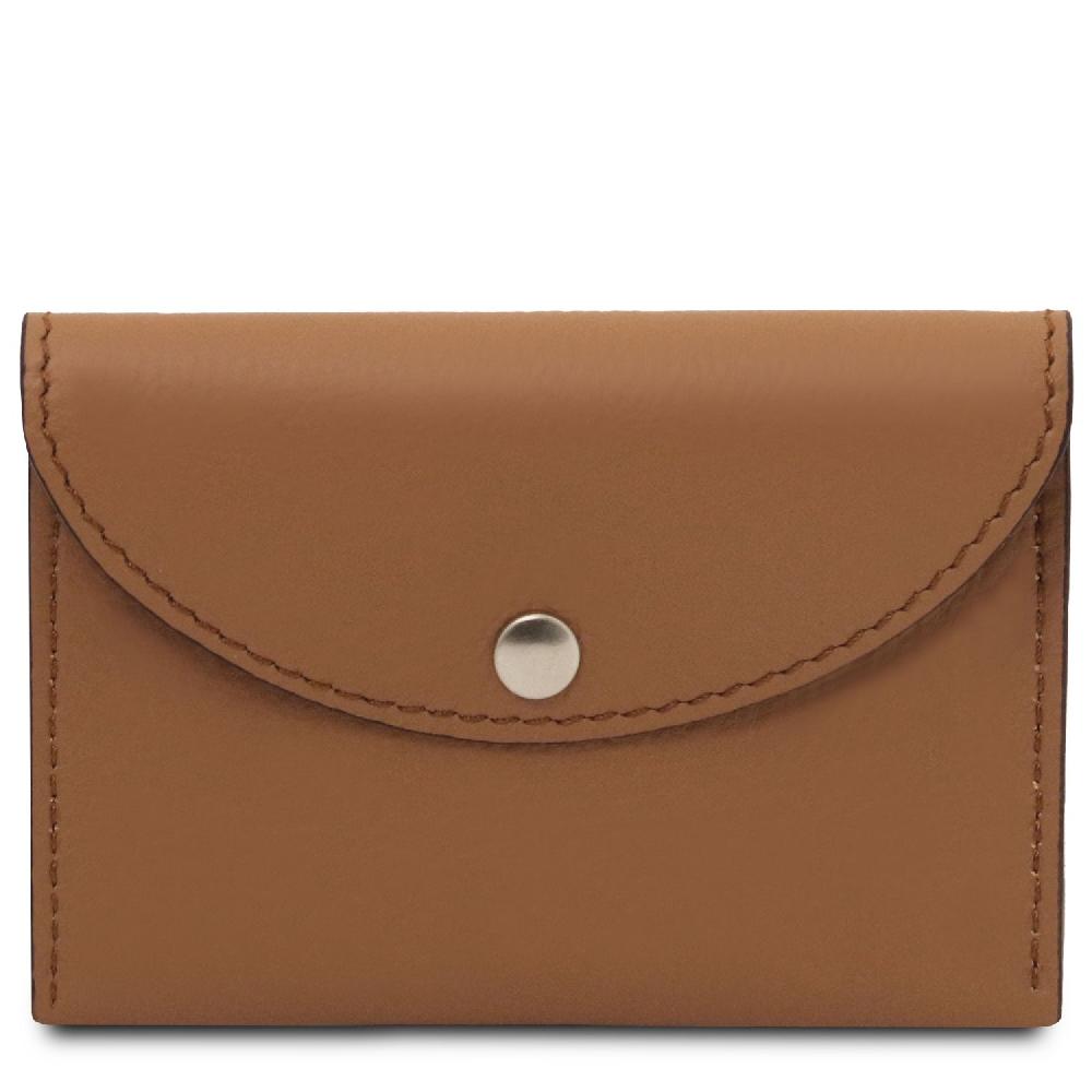 Tuscany Leather Porta Biglietti da Visita / Carte di Credito in Pelle In Linea