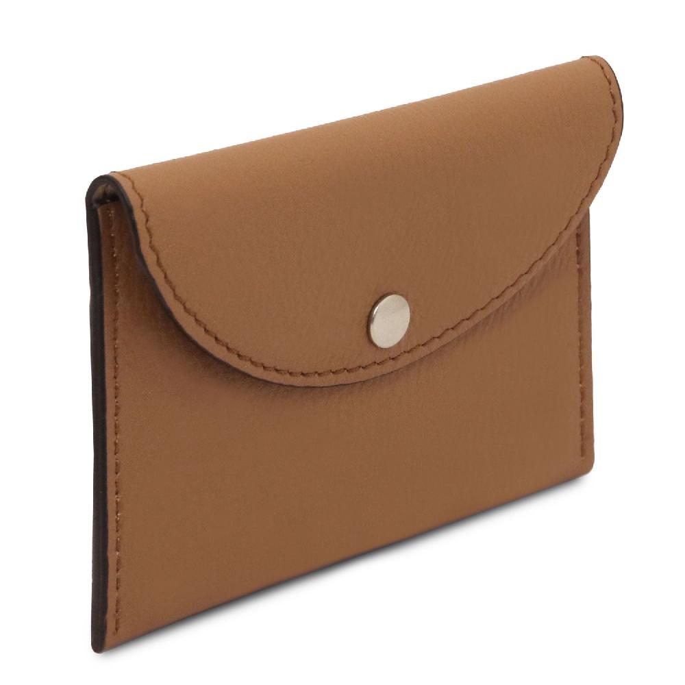 Tuscany Leather Porta Biglietti da Visita / Carte di Credito in Pelle In Linea