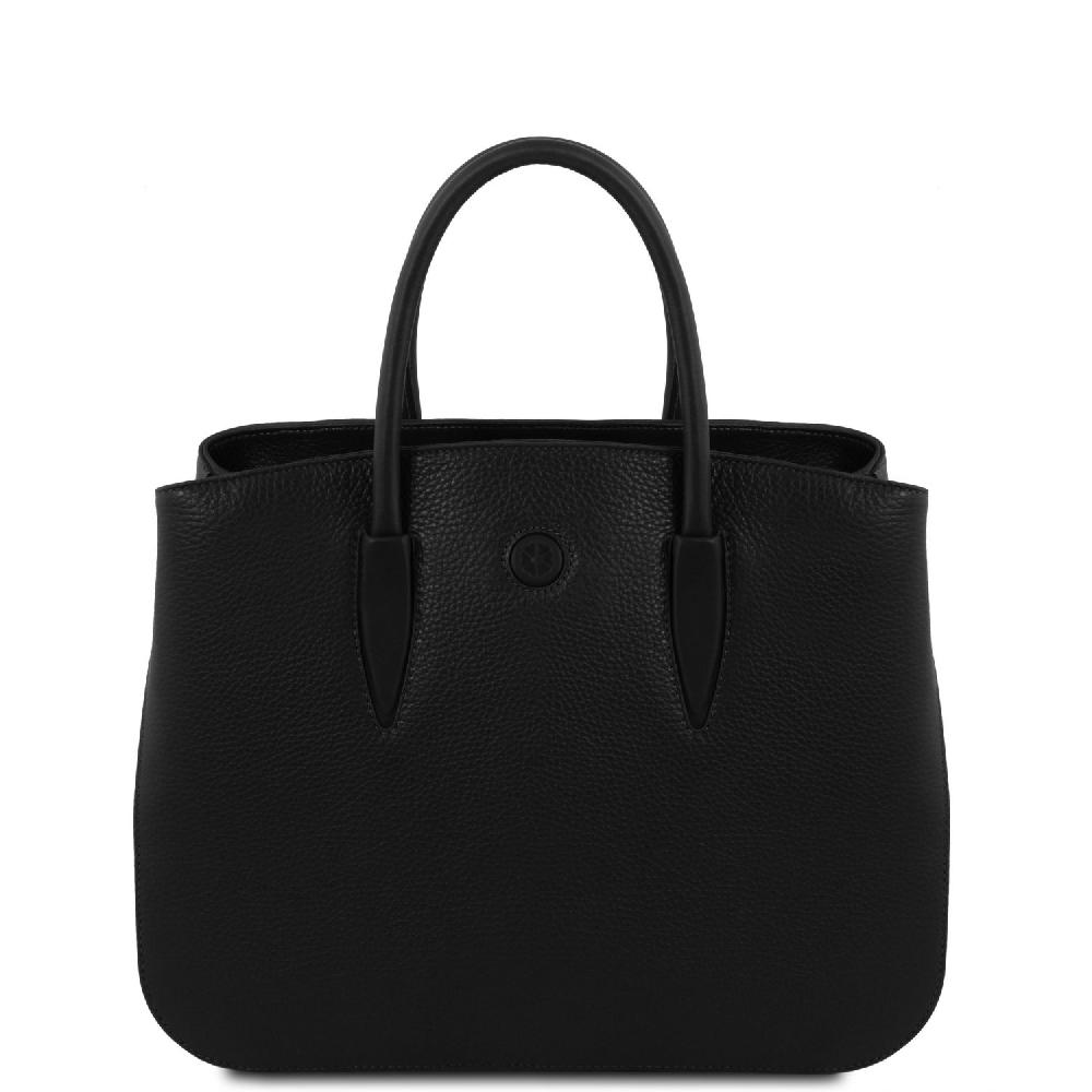 Tuscany Leather Borsa a Mano in Pelle e Portafoglio in Pelle 3 Ante con Portaspiccioli Nuova