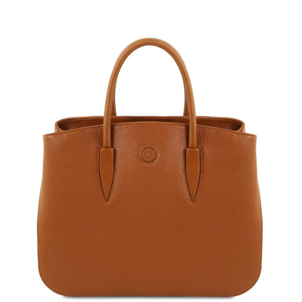 Tuscany Leather Borsa a Mano in Pelle e Portafoglio in Pelle 3 Ante con Portaspiccioli Moda