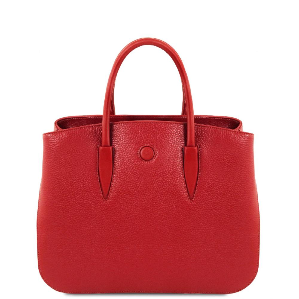 Tuscany Leather Borsa a Mano in Pelle e Portafoglio in Pelle 3 Ante con Portaspiccioli Offerta natalizia