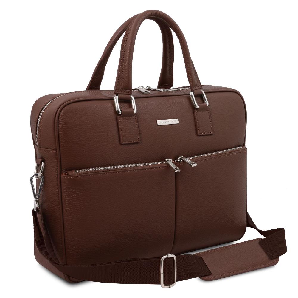 Tuscany Leather Borsa Porta Computer in Pelle Grandi sconti