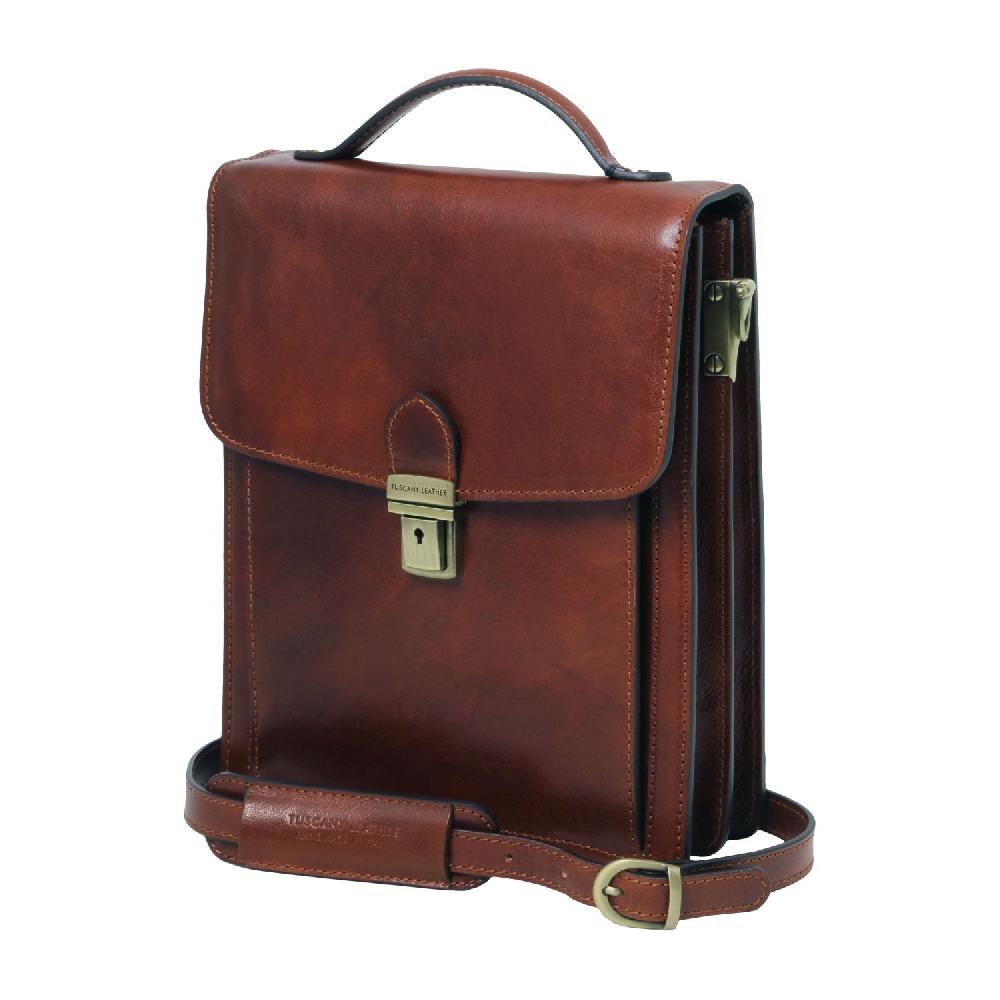 Tuscany Leather Borsello in Pelle a Tracolla - Misura Grande Offerte stagionali