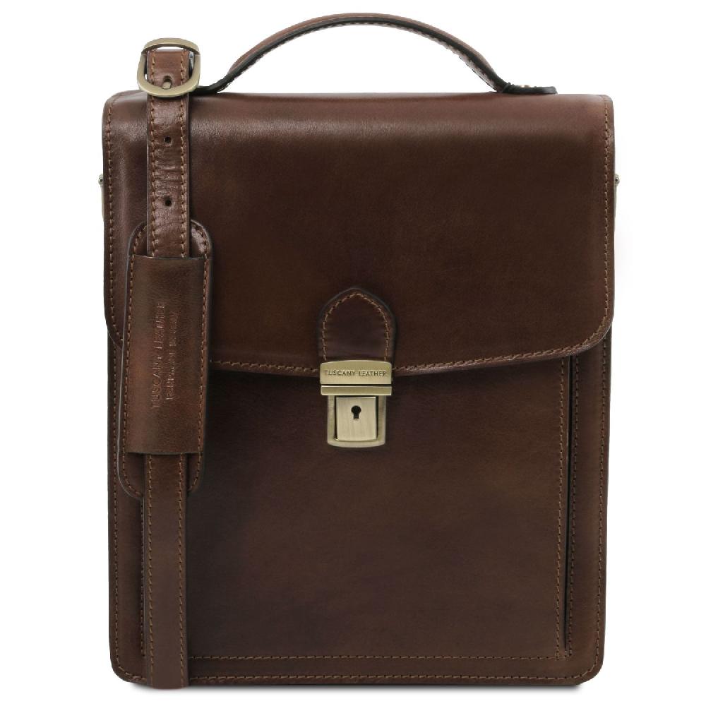 Tuscany Leather Borsello in Pelle a Tracolla - Misura Grande Liquidazione