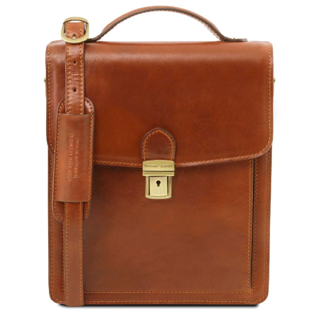 Tuscany Leather Borsello in Pelle a Tracolla - Misura Grande Comprane uno, ottenene uno gratis