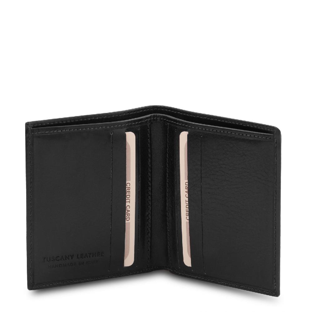 Tuscany Leather Esclusivo Portafoglio Uomo in Pelle 2 Ante Solo un giorno rimasto