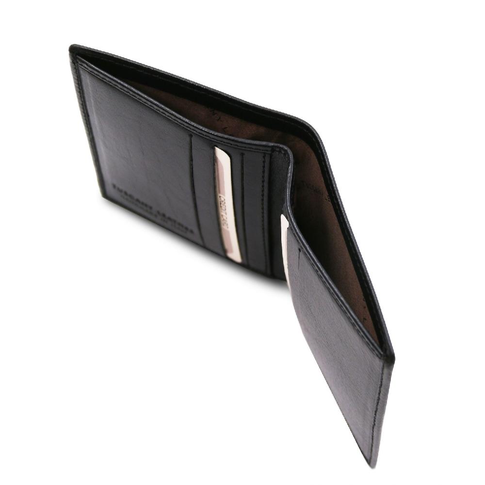 Tuscany Leather Esclusivo Portafoglio Uomo in Pelle 2 Ante Solo un giorno rimasto