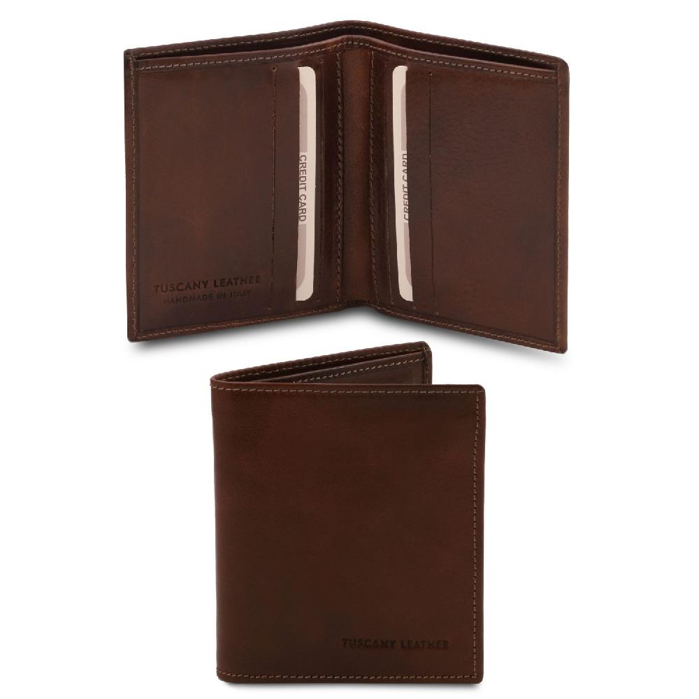 Tuscany Leather Esclusivo Portafoglio Uomo in Pelle 2 Ante Super sconto