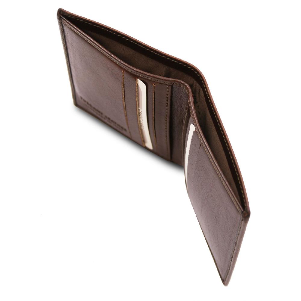 Tuscany Leather Esclusivo Portafoglio Uomo in Pelle 2 Ante Super sconto