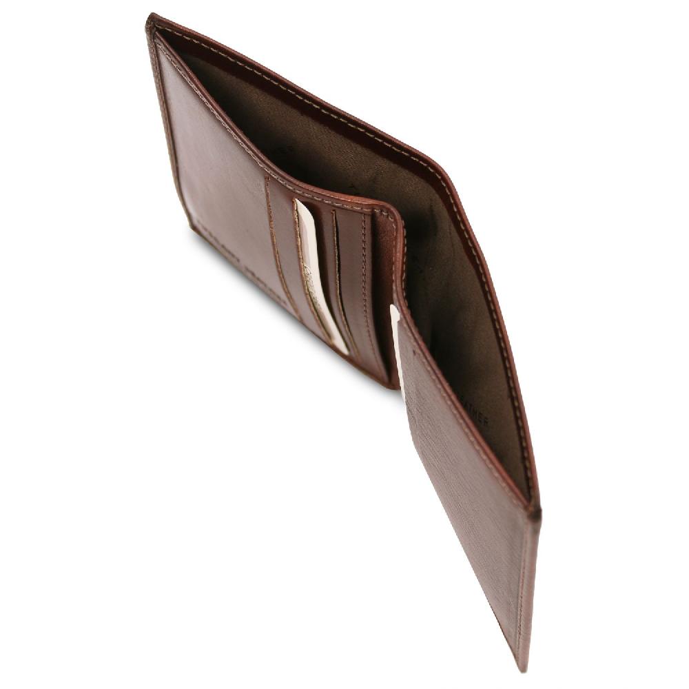 Tuscany Leather Esclusivo Portafoglio Uomo in Pelle 2 Ante Enormi sconti