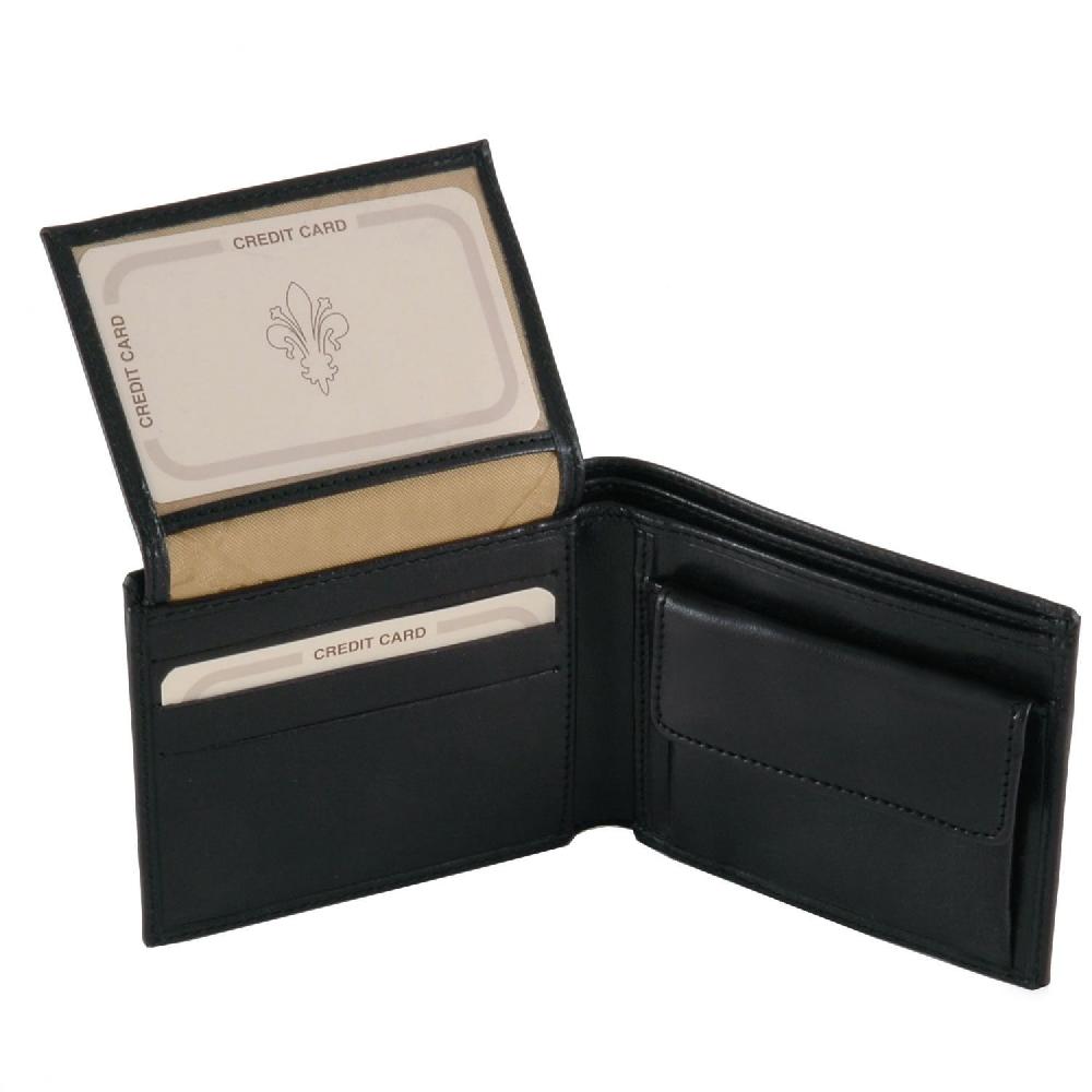 Tuscany Leather Esclusivo Portafoglio Uomo in Pelle 3 Ante con Portaspiccioli In vendita