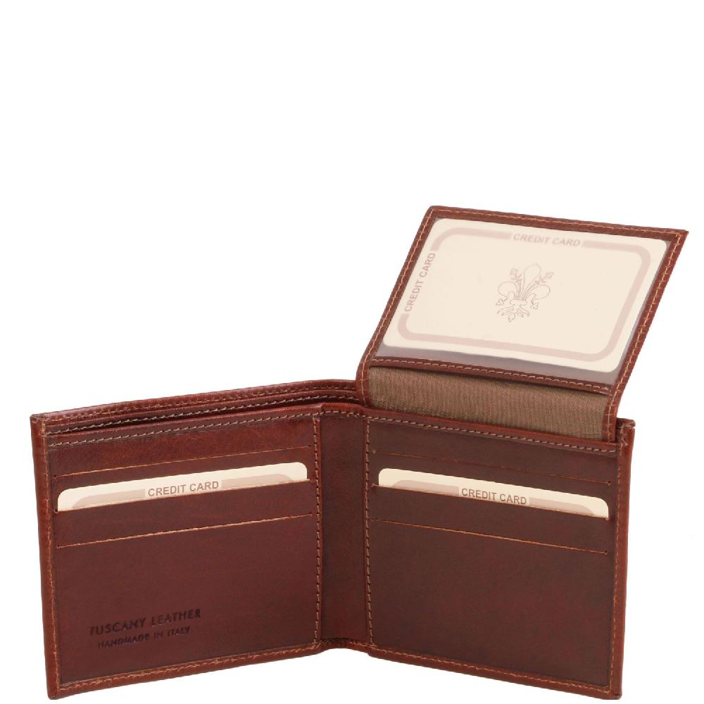 Tuscany Leather Esclusivo Portafoglio Uomo in Pelle 3 Ante 50% di sconto per tempo limitato