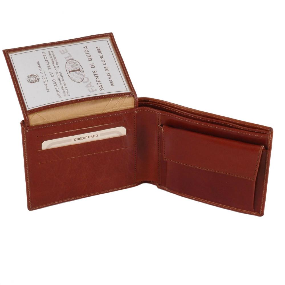Tuscany Leather Esclusivo Portafoglio Uomo in Pelle 3 Ante con Portaspiccioli Vendita