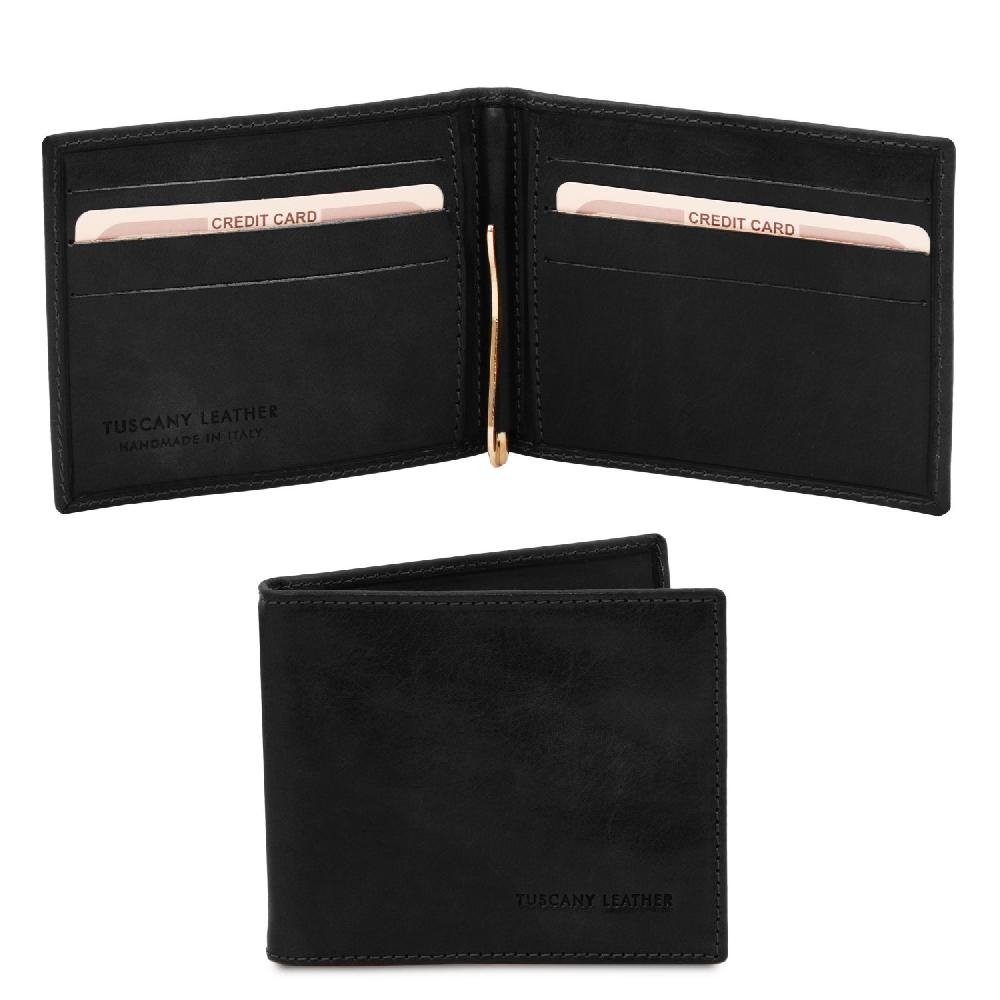 Tuscany Leather Esclusivo Portacarte in Pelle con Fermasoldi Spedizione Gratuita