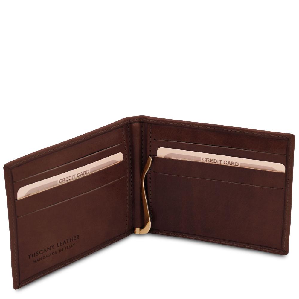 Tuscany Leather Esclusivo Portacarte in Pelle con Fermasoldi Pezzi Unici