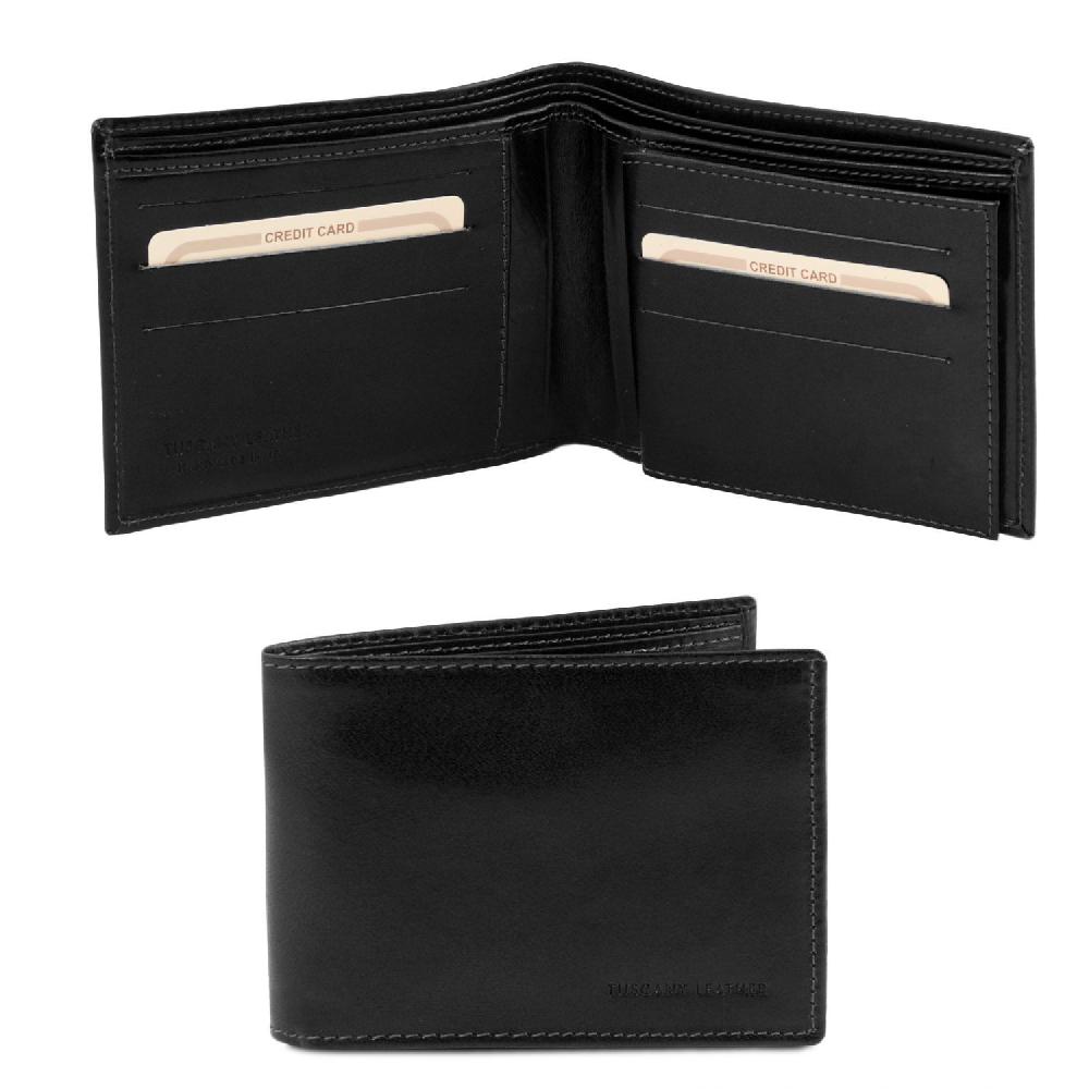 Tuscany Leather Esclusivo Portafoglio Uomo in Pelle 3 Ante Negozi Online