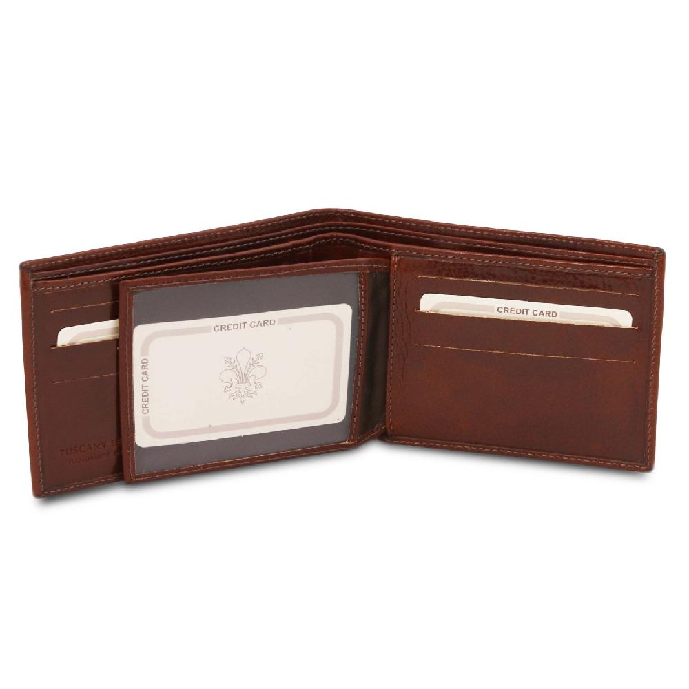 Tuscany Leather Esclusivo Portafoglio Uomo in Pelle 3 Ante Negozi Online