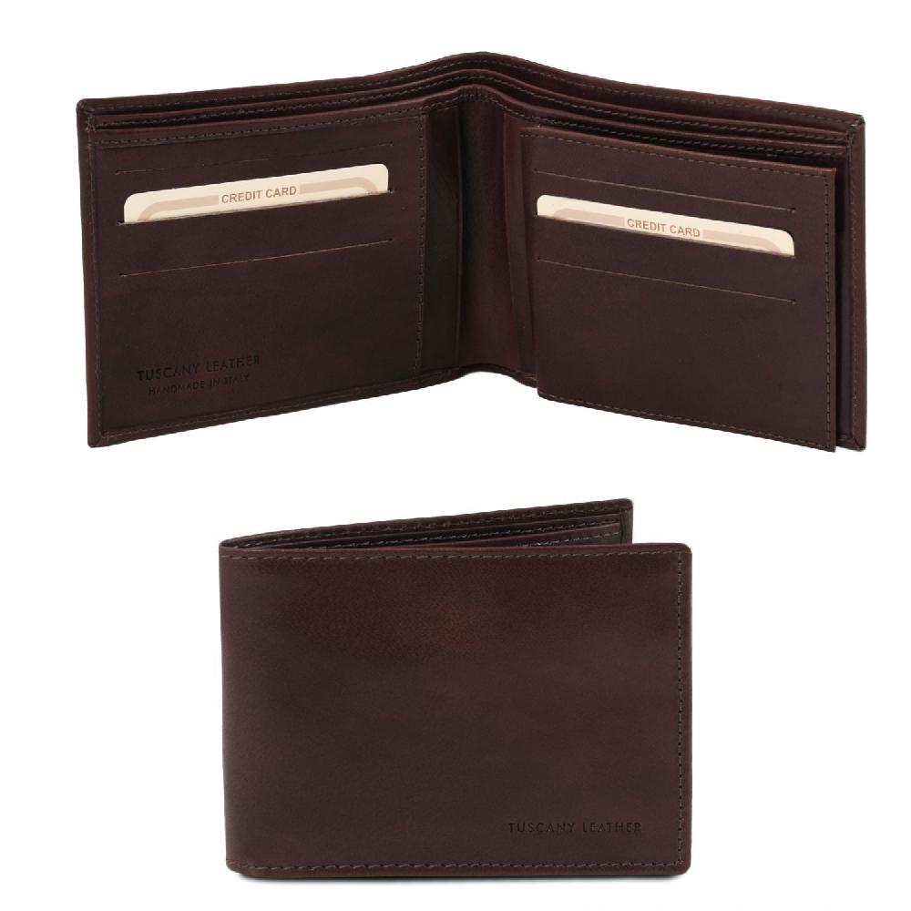 Tuscany Leather Esclusivo Portafoglio Uomo in Pelle 3 Ante Acquista Ora