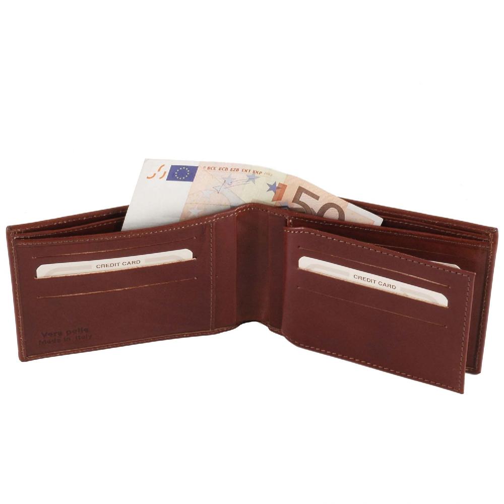 Tuscany Leather Esclusivo Portafoglio Uomo in Pelle 3 Ante Acquista Ora
