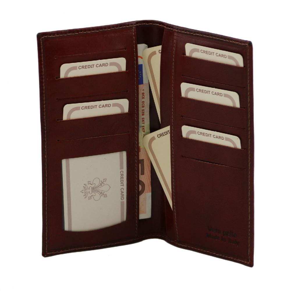 Tuscany Leather Esclusivo Portafoglio Verticale in Pelle 2 Ante Promozione Limitata