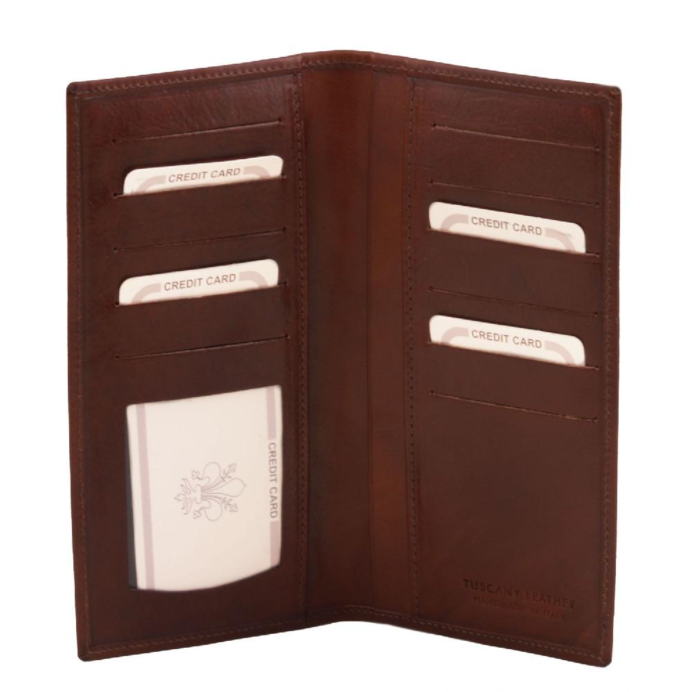 Tuscany Leather Esclusivo Portafoglio Verticale in Pelle 2 Ante Promozione Limitata