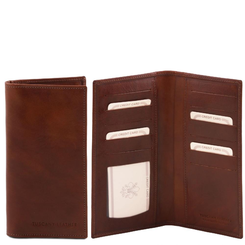 Tuscany Leather Esclusivo Portafoglio Verticale in Pelle 2 Ante Shopping Online