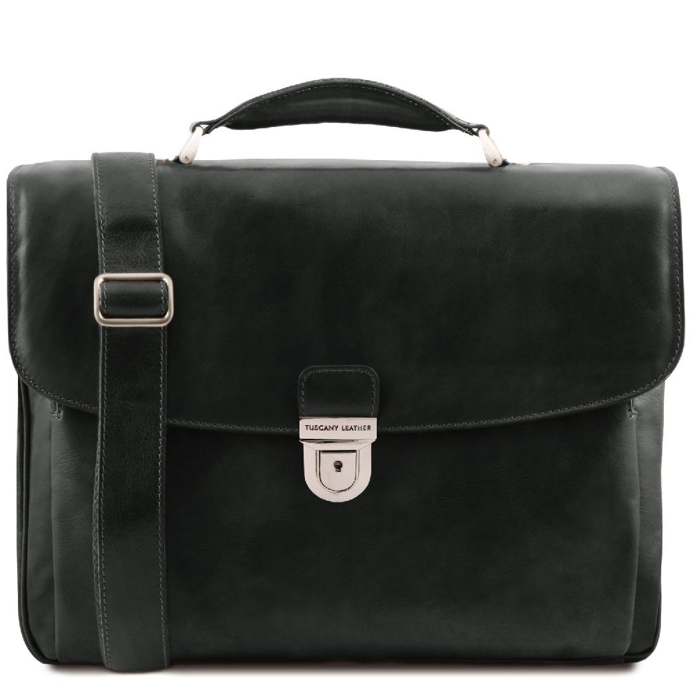 Tuscany Leather Trolley con 4 Ruote e Borsa Porta Computer TL SMART in Pelle Sconto