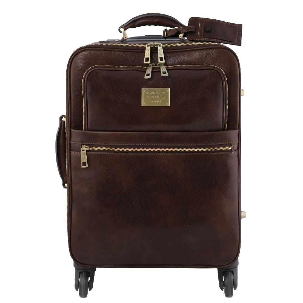 Tuscany Leather Trolley con 4 Ruote e Borsa Porta Computer TL SMART in Pelle Offerta