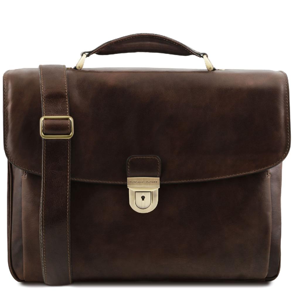 Tuscany Leather Trolley con 4 Ruote e Borsa Porta Computer TL SMART in Pelle Offerta
