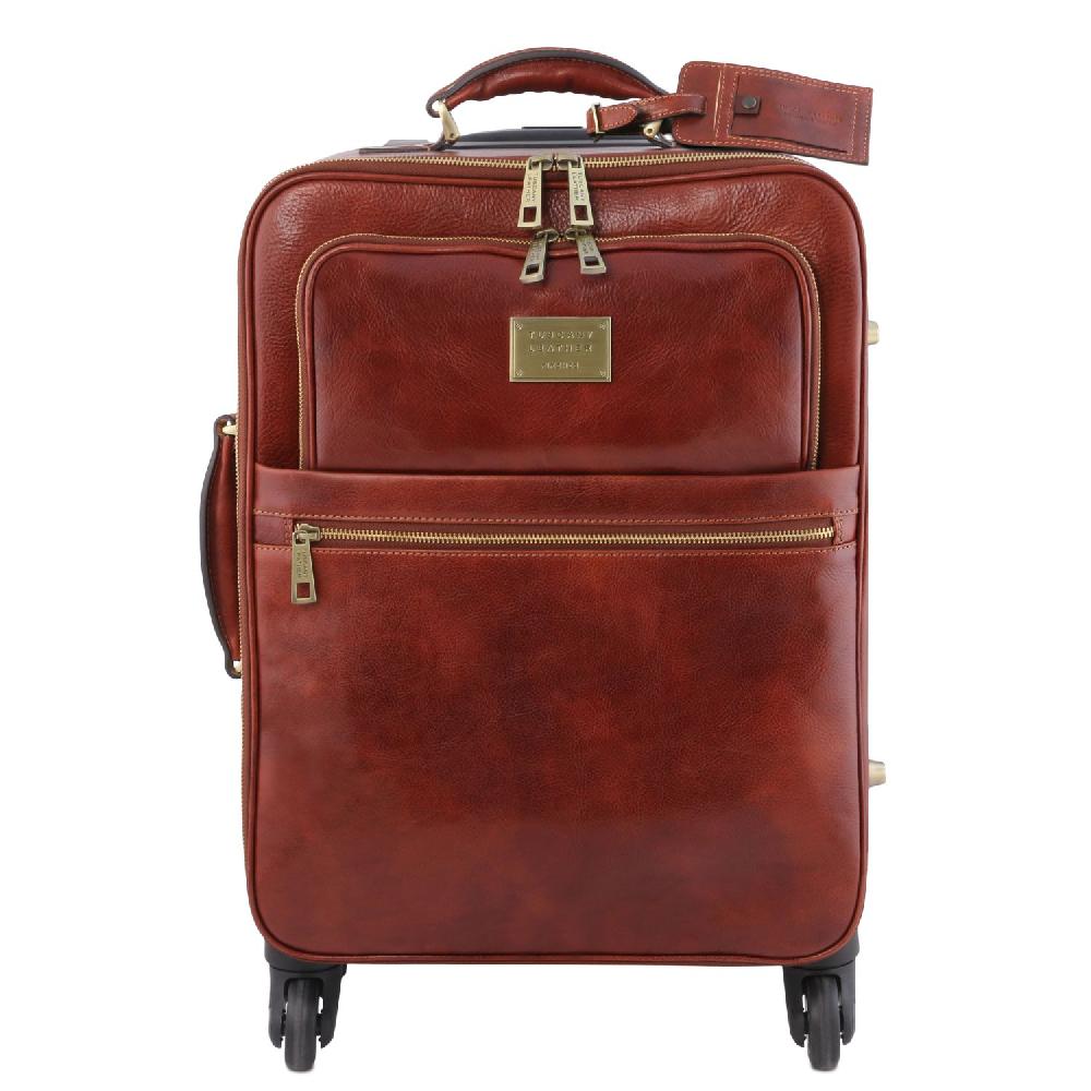 Tuscany Leather Trolley con 4 Ruote e Borsa Porta Computer TL SMART in Pelle Economico