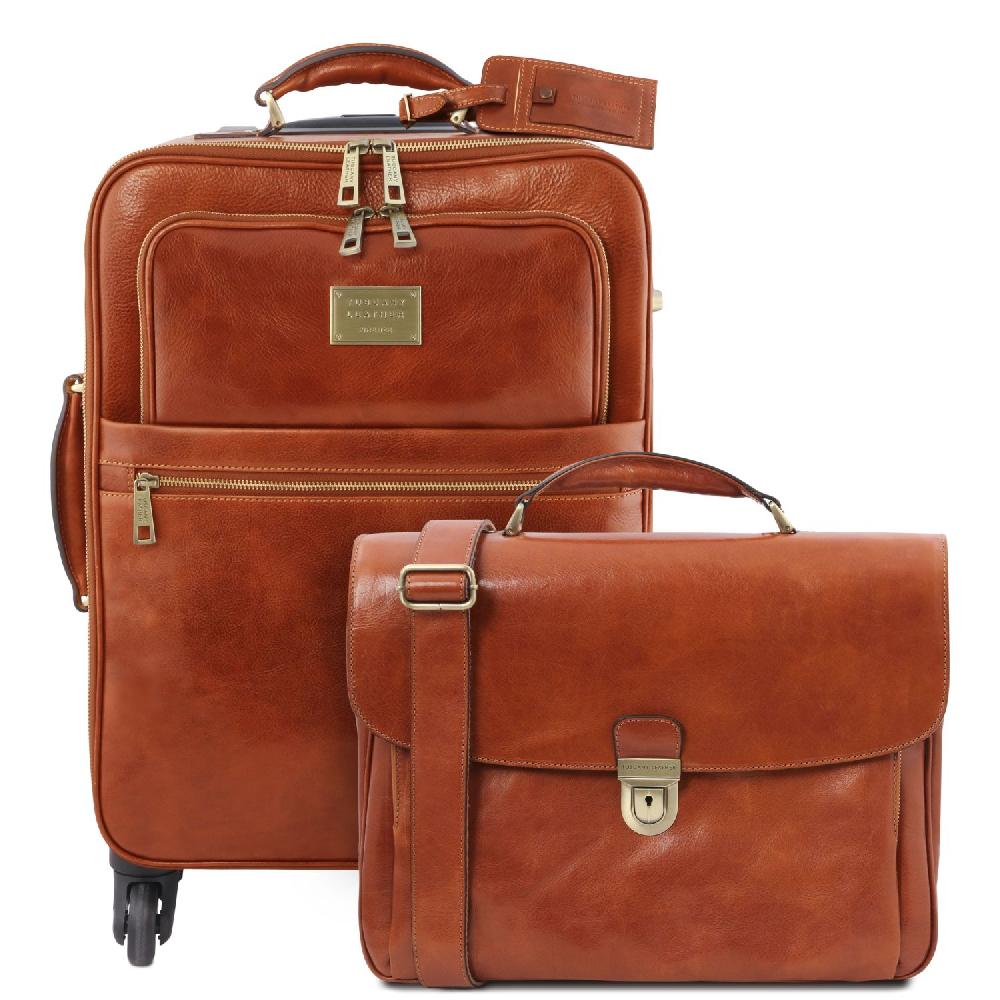Tuscany Leather Trolley con 4 Ruote e Borsa Porta Computer TL SMART in Pelle Online