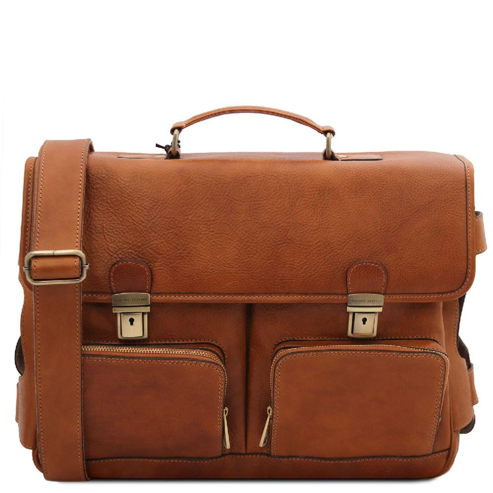 Tuscany Leather Borsa Multiscomparto da Lavoro TL SMART con Tasche Frontali in Pelle I Più Venduti