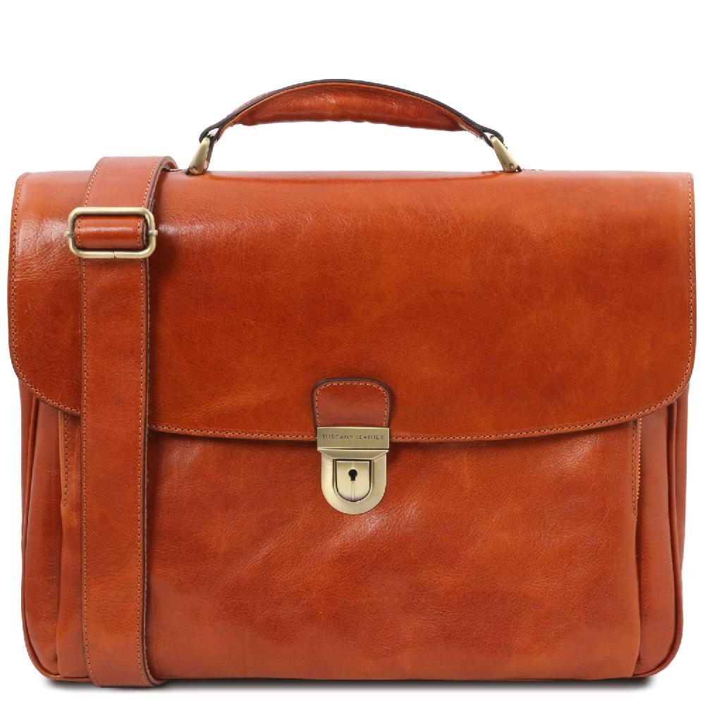 Tuscany Leather Borsa Porta Computer TL SMART Multiscomparto in Pelle Sconto di tempo limitato