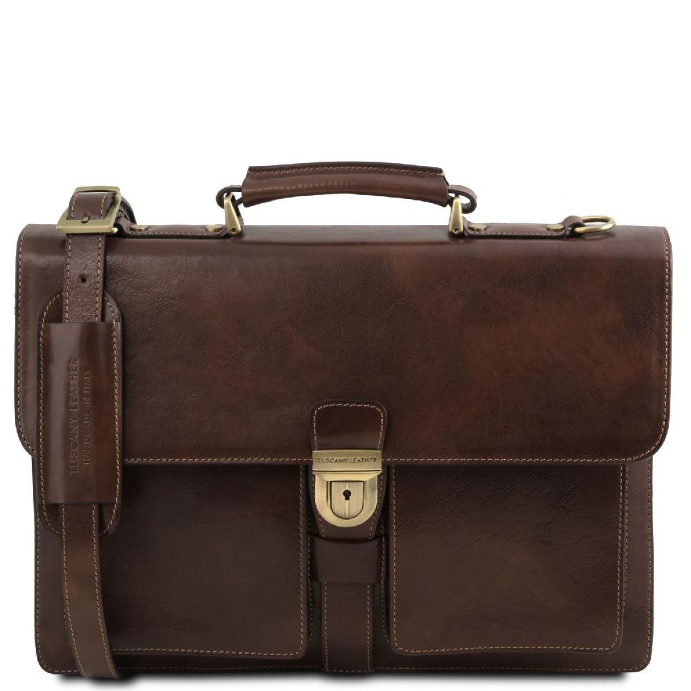 Tuscany Leather Borsa da Lavoro in Pelle 3 Scomparti Prezzo di fabbrica