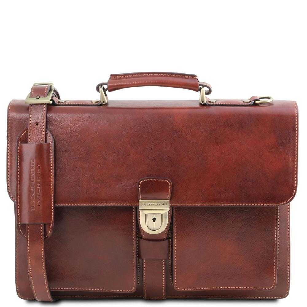 Tuscany Leather Borsa da Lavoro in Pelle 3 Scomparti Offerta speciale