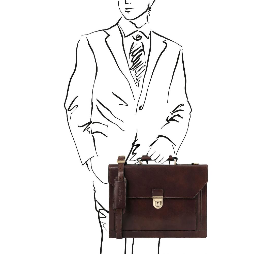 Tuscany Leather Cartella in Pelle 3 Scomparti Vendite stagionali