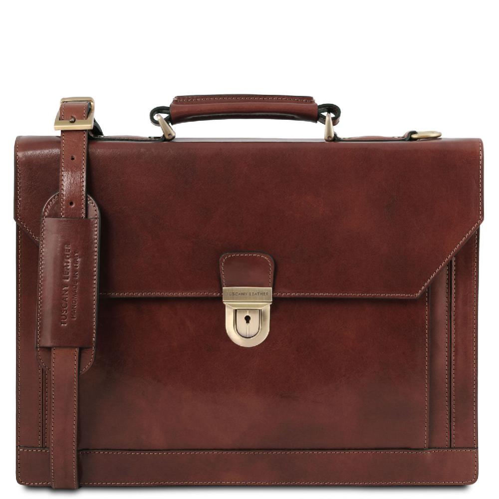 Tuscany Leather Cartella in Pelle 3 Scomparti Black Friday