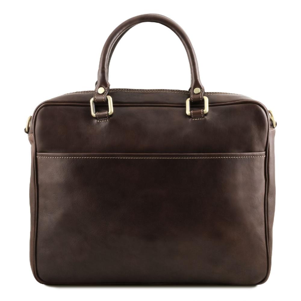 Tuscany Leather Borsa Porta Computer da Lavoro con Tasca Frontale in Pelle Offerta Pasqua