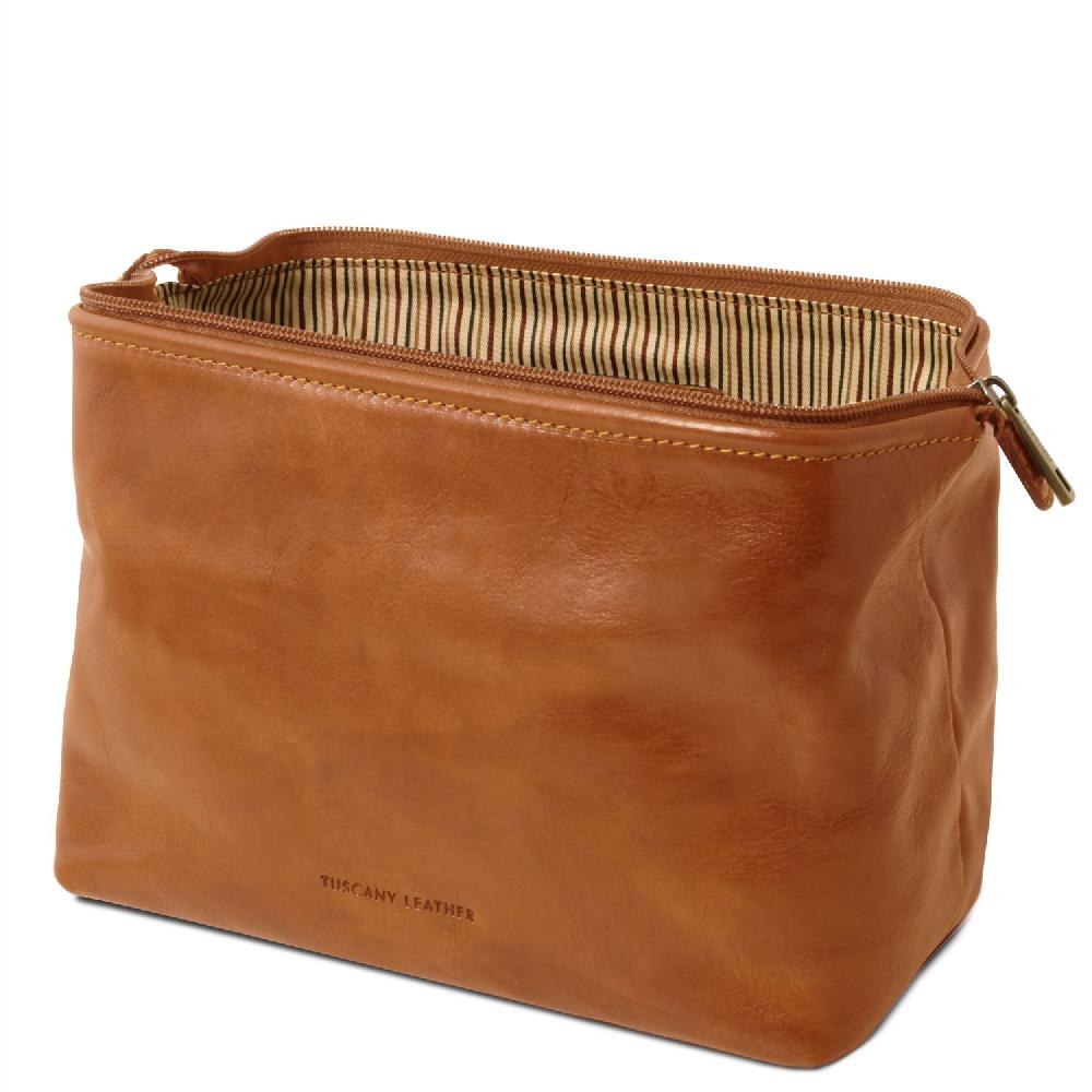 Tuscany Leather Beauty Case in Pelle - Misura Grande Smaltimento dello stoccaggio