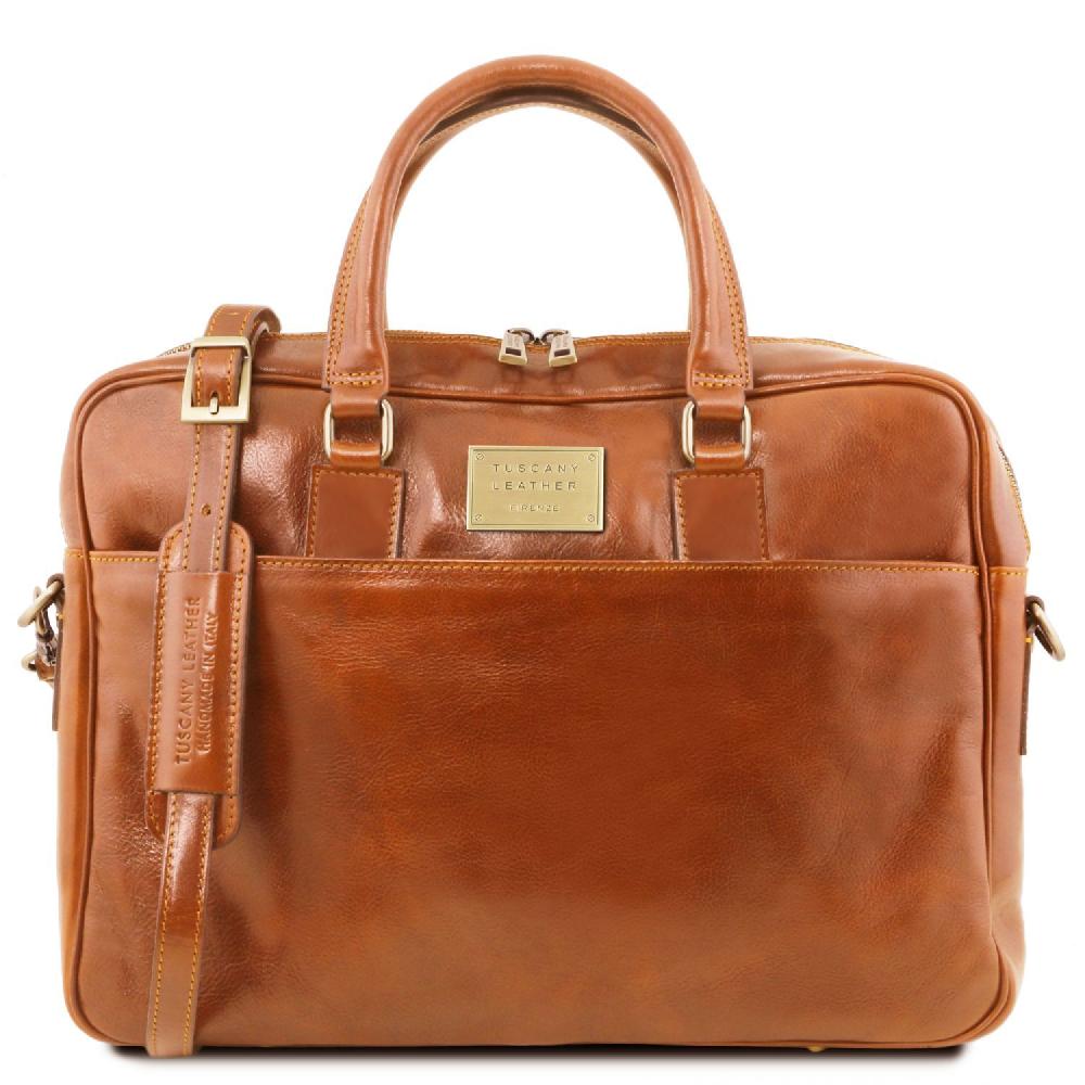 Tuscany Leather Borsa Porta Computer a 2 Scomparti in Pelle Sconti questo mese
