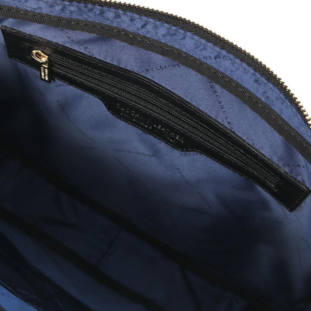 Tuscany Leather Borsa Porta Computer da Donna in Pelle Saffiano Italia