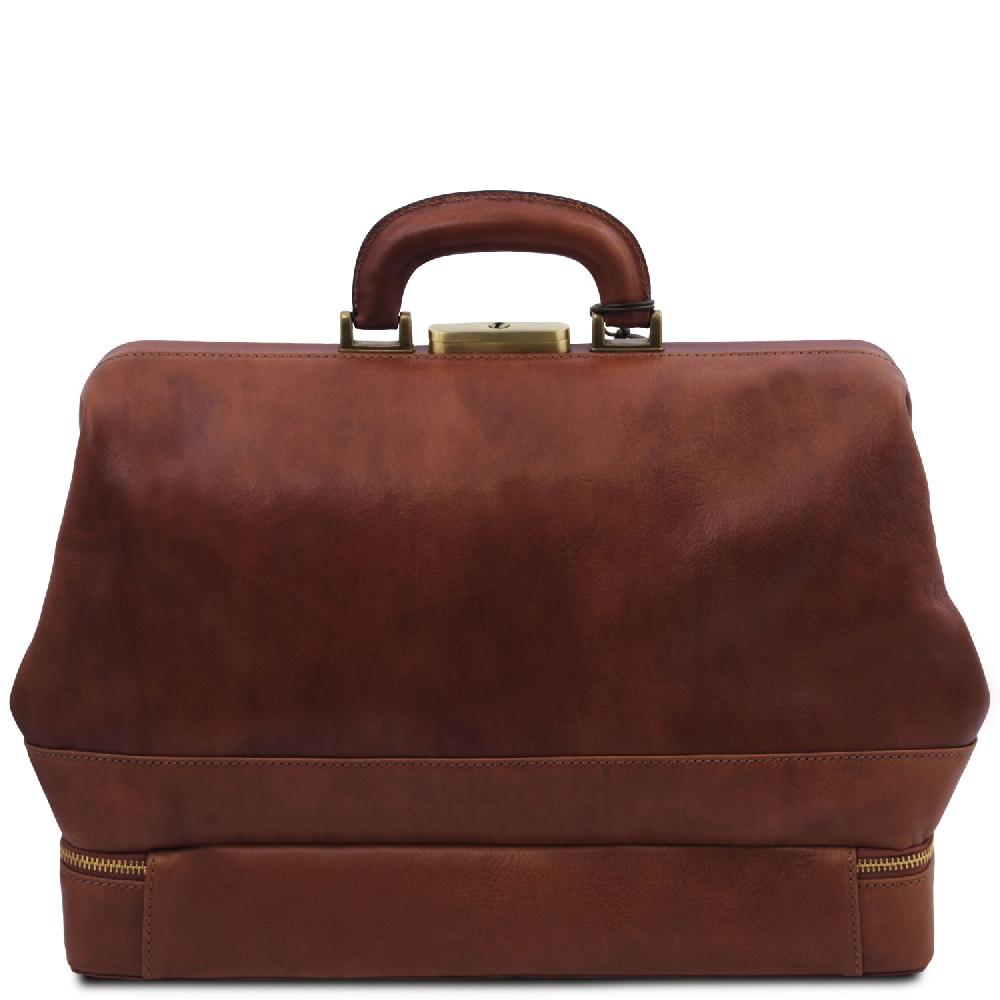 Tuscany Leather Esclusiva Borsa Medico in Pelle con Doppio Fondo Economico